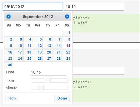 Image result for jQuery UI DateTimePicker