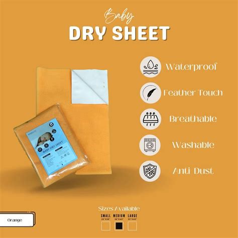 Baby Dry Sheet - Baby Bed Protector Waterproof Dry Sheet Small Size ...