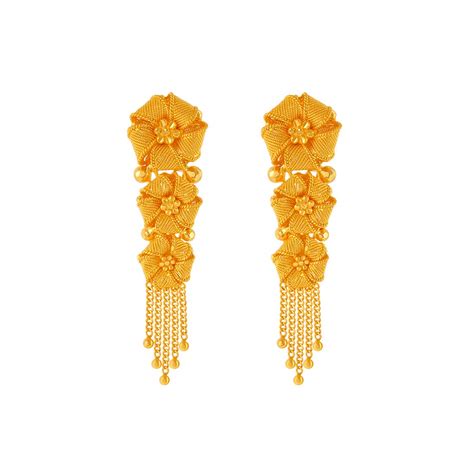 P.C. Chandra Jewellers 22k (916) Yellow Gold Jhumki Earrings for Women ...
