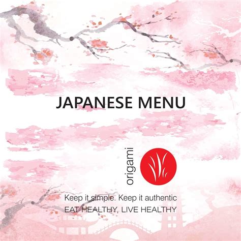 Menu at Origami Japanese & Korean Restaurant, Mumbai, SERVICE OFFICE
