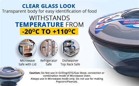 Buy Primeway® Polypropylene Plastic Microwave Cookware Reheatable ...