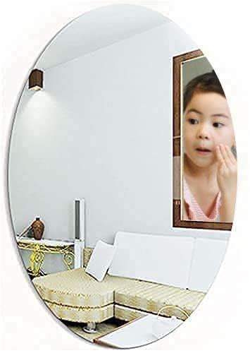 Buy DSticker Oval Shape Adhesive Mirror Sticker for Wall On Tiles ...