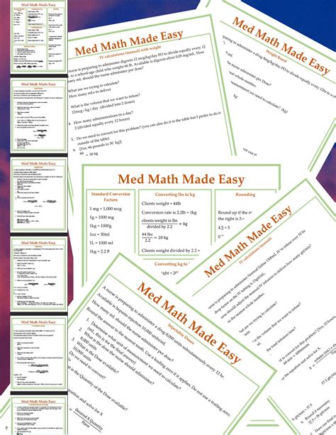 Image result for Nursing Math Study Guide