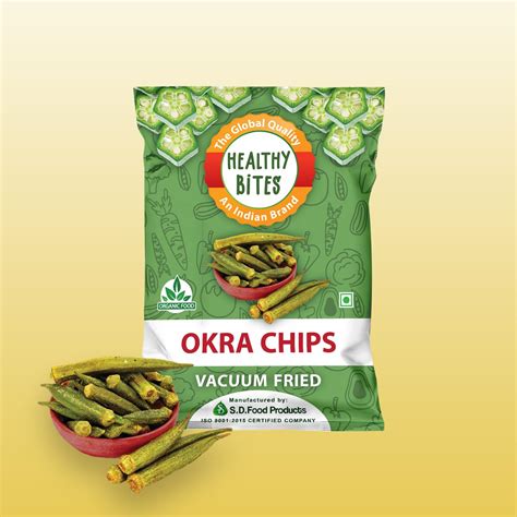 Okra - Vegetable Vacuum Fried Chips (pack of 3-45 gms each)(135g ...