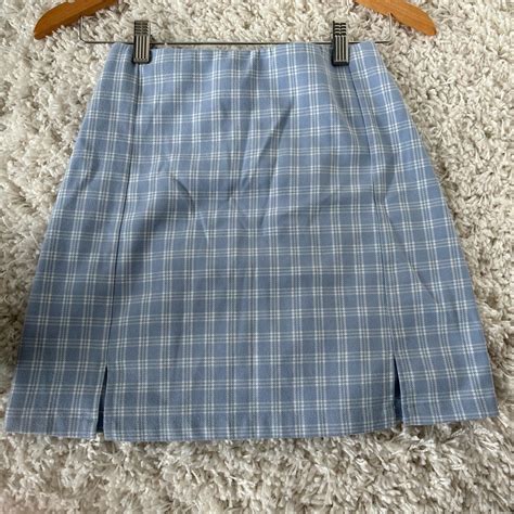 ♥ RARE brandy melville blue plaid skirt ♥ this skirt... - Depop