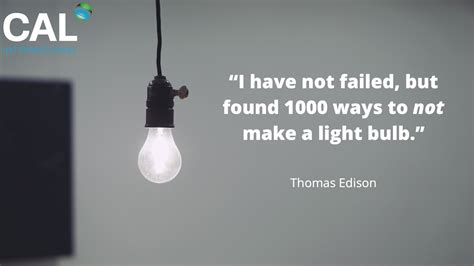 Thomas Edison Lightbulb Quote