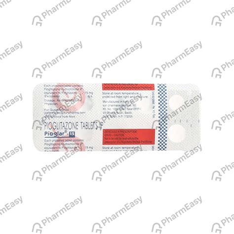 Pioglar 15 MG Tablet (10): Uses, Side Effects, Price & Dosage | PharmEasy