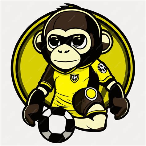 Premium Vector | Soccer monkey vector illustration