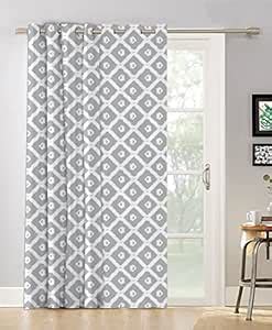 Buy Oasis Home Collection Cotton Ikat Grommet Door Curtains with Tie ...