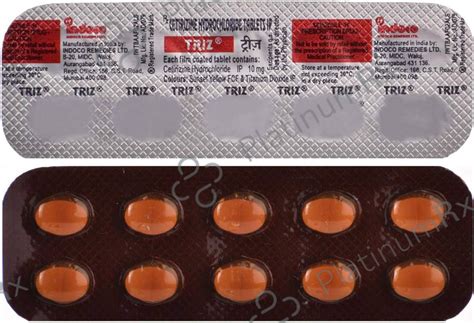 Triz 10mg Tablet 10s – Save 46% on Substitute Medicine