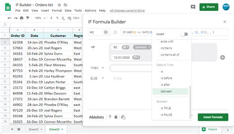 Build multiple Google Sheets IF statements in a few mouse-clicks