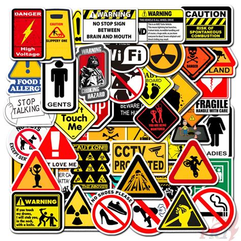 Warning Sign Stickers 的图像结果