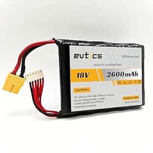 EVTICS 18V 2600mAh Lithium-ion Rechargeable Battery Pack for Drill E ...