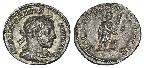 Antoninus IV. Elagabal, 218-222. AR-Denar, 220/222, Rom; 3,26 g. BMC ...