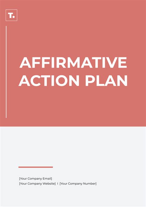 Free Affirmative Action Plan Template to Edit Online