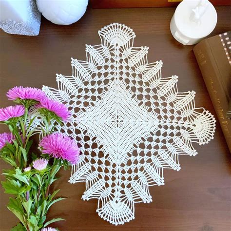 Image result for Crochet Rectangle Doily Pattern
