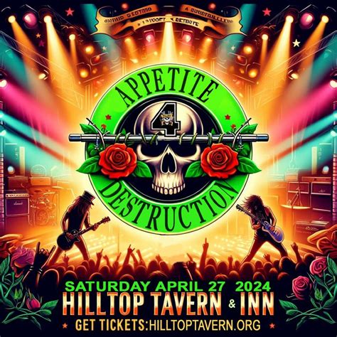 Guns N’ Roses Tribute Night at the Hilltop Tavern & Inn!, Hilltop ...