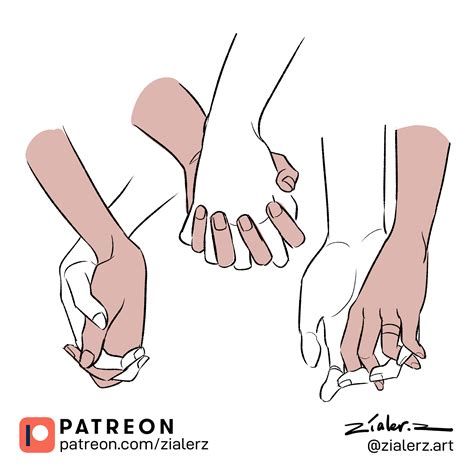 Holding Hands Drawing Reference
