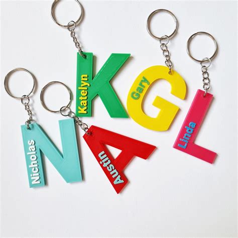 Keychain Initials Personalized | Keyring | Name Tag - Etsy