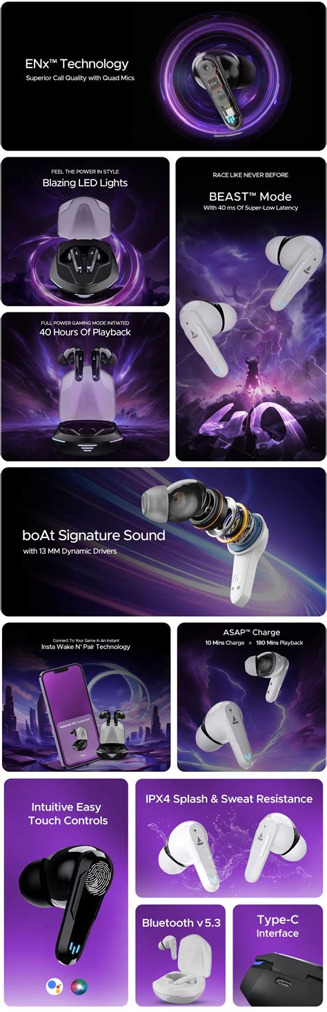 Buy boAt Immortal 181, 40 hrs Battery, 4 Mics ENx, 40 ms Low Latency ...