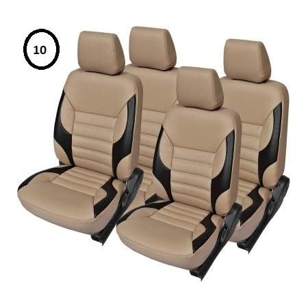 AUTOXYGEN Car leatherite seat cover (1012) Black And Beige For Maruti ...