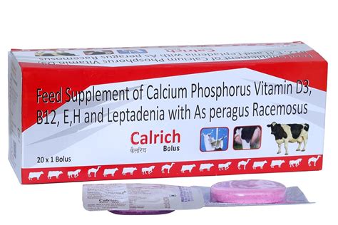 CALRICH Bolus Feed Supplement for Cows & Buffaloes – 20 Bolus | with ...