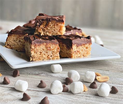 Whatchamacallit Bars - Rice Krispies, Peanut Butter, Caramel & Chocolate