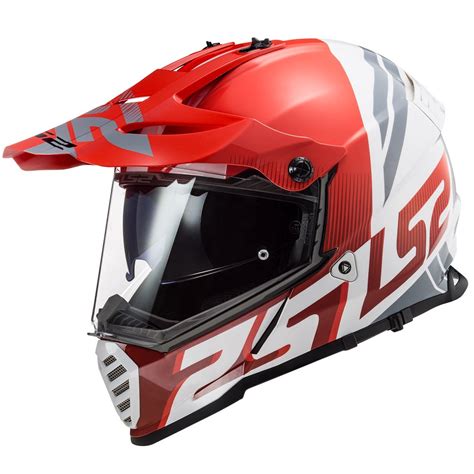 LS2 MX436 Pioneer Evo Evolve Gloss Red White Helmet– Moto Central