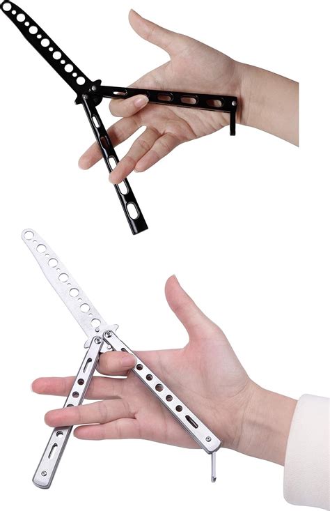 Buy Moon Boat 2PCS Butterfly Knife Trainning Practice Comb Unsharpened ...