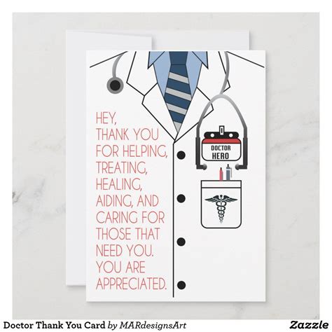 Doctor Thank You Card | Handmade thank you cards, Thank you cards, Cards