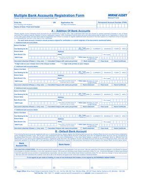 India UTI Mutual Fund Multiple Bank - Blank Fillable Template | Fill ...