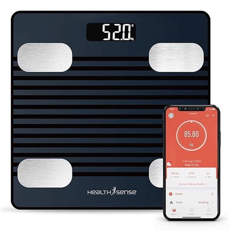 HealthSense Smart Bluetooth Weight Machine for Body Weight, Digital ...