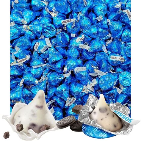 Hersheys Kisses Cookies and Creme Candy - White Creme with Crunchy ...