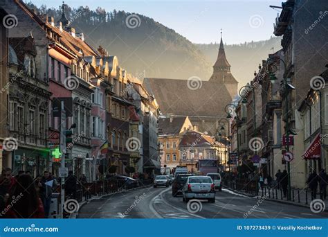 Brasov, Transylvania, Romania - Novemrer 19, 2016: the Central Square ...