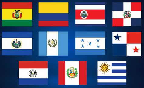 Spanish Speaking Countries Flags Collage