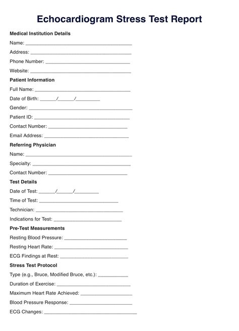 Echocardiogram Blood Test & Example | Free PDF Download