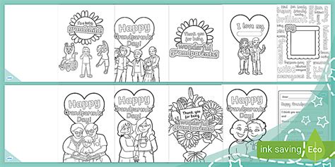 Happy Grandparents' Day Colouring Cards (Ages 5 - 7)