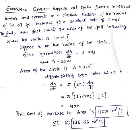 [Solved] Please include solutions.. Exercise 2. Suppose oil spills from ...