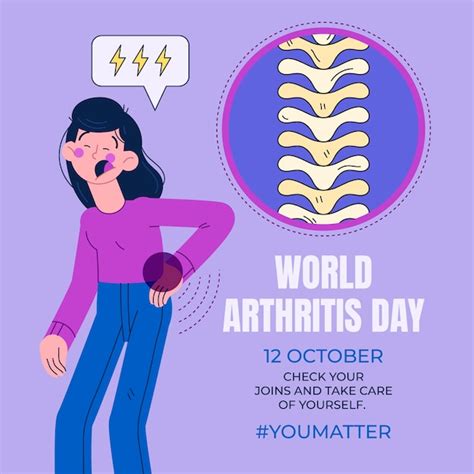 Handgezeichnete Weltarthritis-Tagesillustration | Kostenlose Vektor