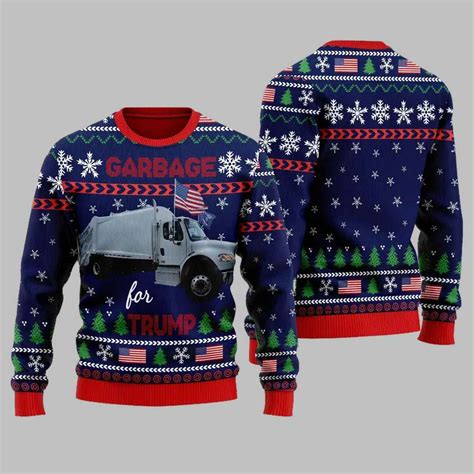 Garbage For Trump Ugly Christmas Sweater - gullprint.com