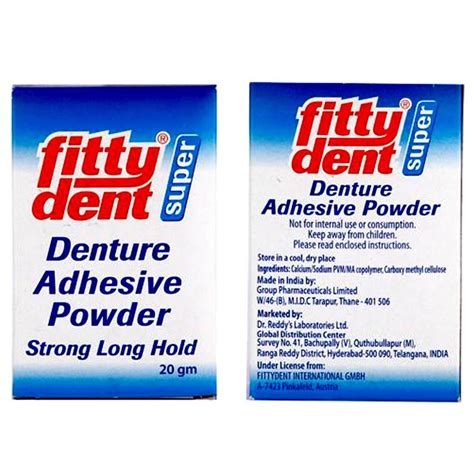 Buy Fittydent Super Denture Adhesive Powder, 20 gm | 19 Minutes ...
