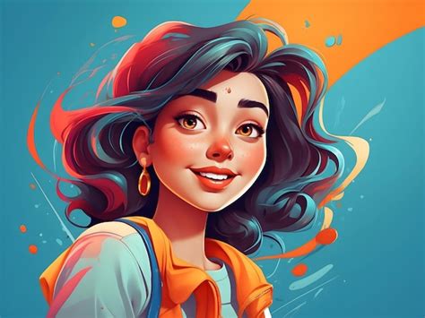 Cartoon vector illustration of a playful and energetic character ...
