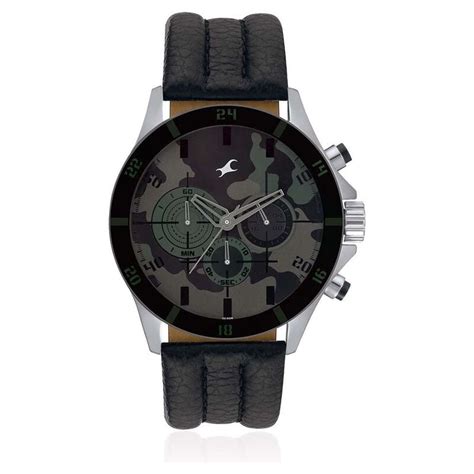 Buy Online Fastrack Quartz Chronograph Multicoloured Dial Leather Strap ...