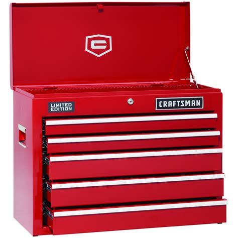Craftsman 5-Drawer Red Ball-Bearing GRIPLATCH® Top Chest - Limited ...