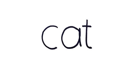 How To Turn Word 'Cat' Into A Cute Cat Drawing - How To Draw Cat From ...