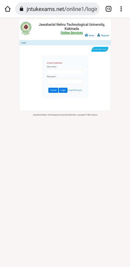 [Resolved] Jntu Kakinada — login issues