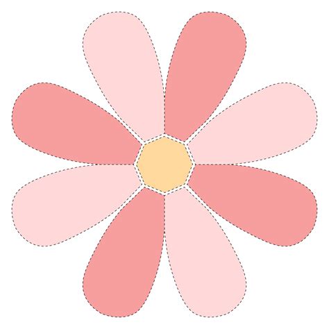 Daisy Flower Cut Out Template