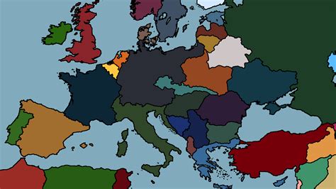 Map of Europe loosely based off one of my Age of Histroy 2 playthroughs ...