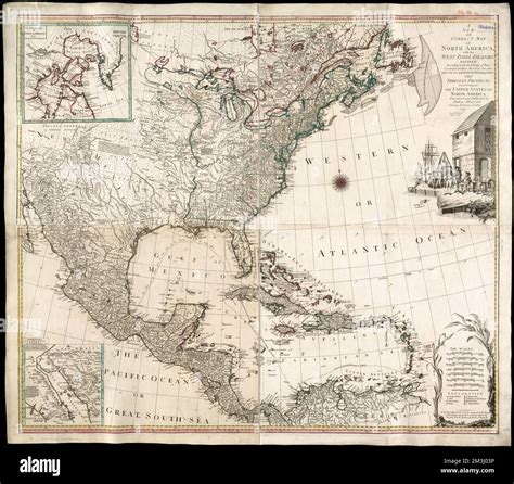 A new and correct map of North America, with the West India Islands ...
