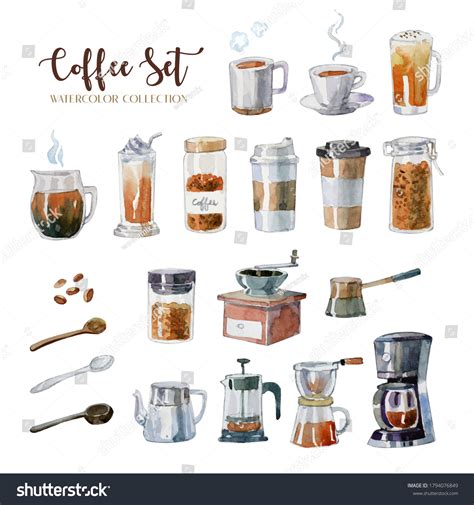 24,530 Coffee Equipment Collection Images, Stock Photos & Vectors ...